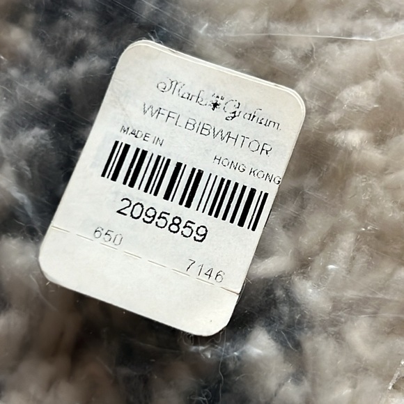 Mark & Graham Waffle Weave Baby Bibs ~Lot of 2 in Package - orange and white - Picture 8 of 14